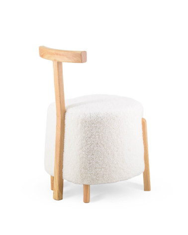 MIA - Silla en madera de olmo y tapizada en lana 46 x 45 x 68