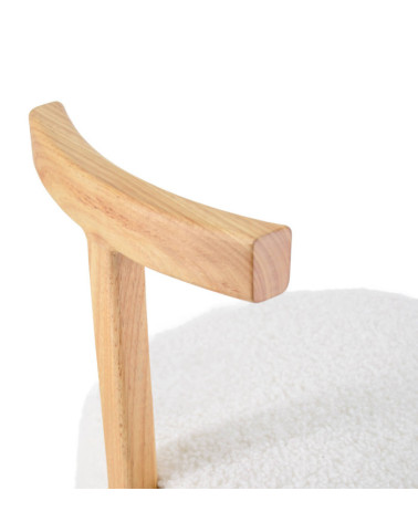 MIA - Chair in elm wood and upholstered in wool 46 x 45 x 68