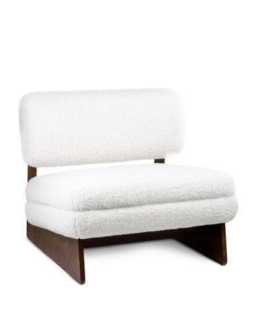 MIA - Armchair upholstered in wool 75 x 75 x 68