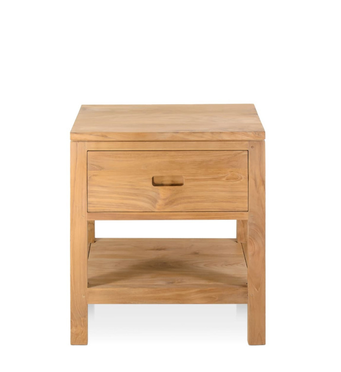 TEIDE - Teak nightstand 45 x 40 x 52