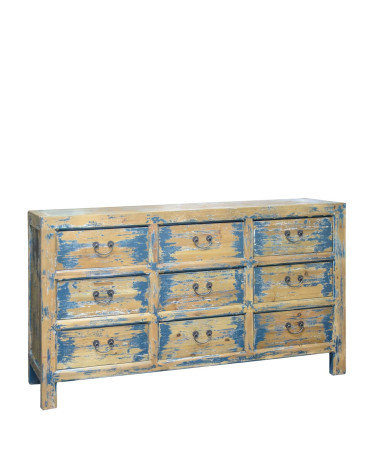 CORDOBA - Pine Wood Chest of Drawers 150 x 45 x 90