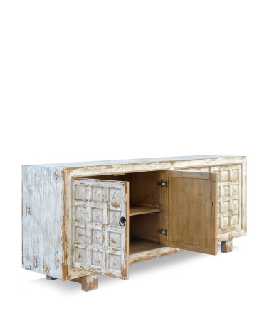 CORDOBA - Bleached Pine Wood Buffet 206 x 45 x 87