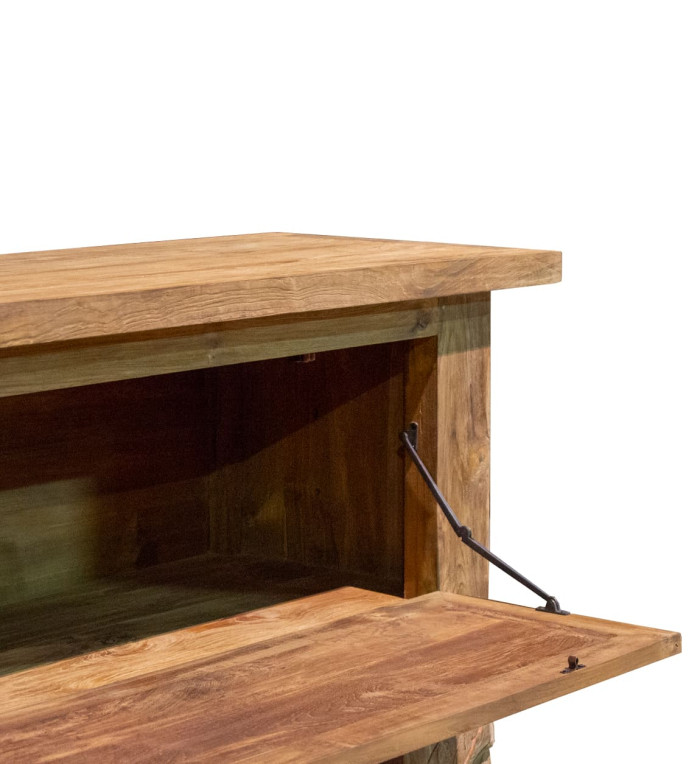 MERIDA - Console in teak intagliato 230 x 45 x 90