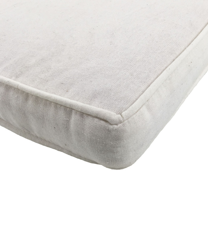 Set de 2 coussin tissu couleur blanc 45 x 42 x 6