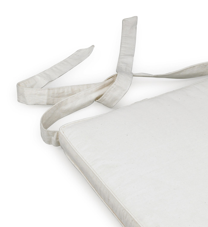 Set de 2 coussin tissu couleur blanc 45 x 42 x 6