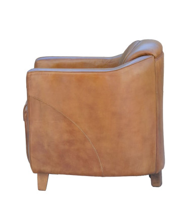 BOSTON - Fauteuil en cuir 70 x 75 x 75