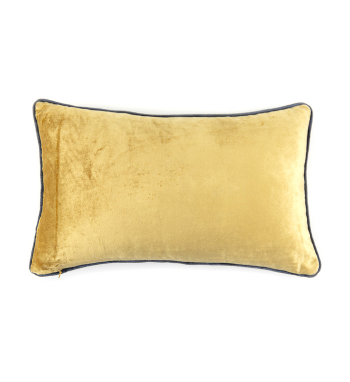 DELHI - Set aus 2 Kissen aus Samt in Gold: 30 x 50