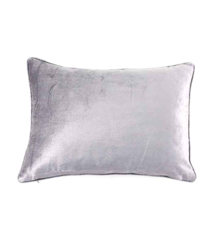 DELHI - Set of 2 cushions in silver velvet 30 x 50