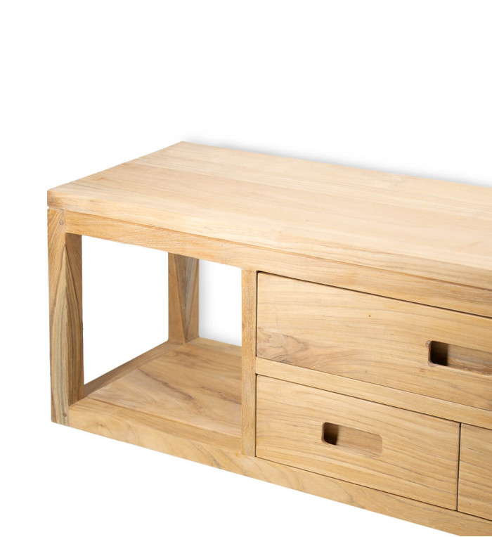 TEIDE - Console flottante en teck 110 x 25 x 30