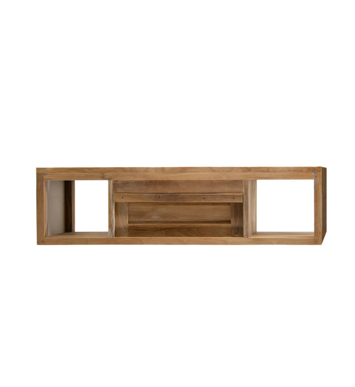 TEIDE - Consolle sospesa in teak 110 x 25 x 30