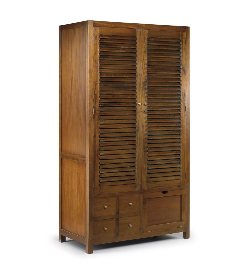 FLAMINGO - Armoire avec porte-chaussures en acajou 108 x 50 x 200