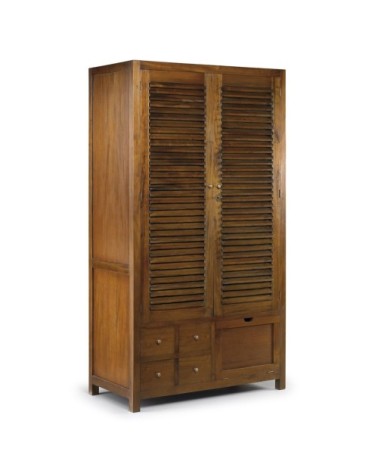 FLAMINGO - Armoire avec porte-chaussures en acajou 108 x 50 x 200