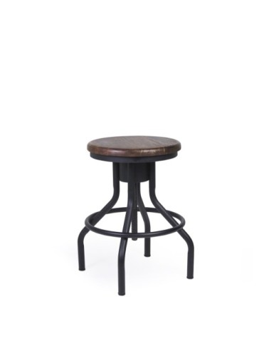 PIPA - Mango and iron stool 35 x 35 x 50-76