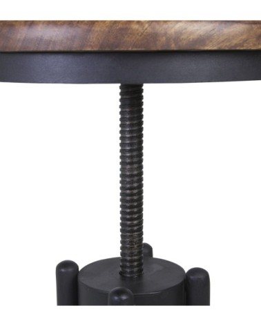 PIPA - Mango and iron stool 35 x 35 x 50-76