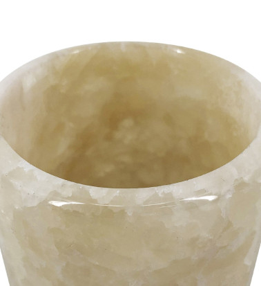 Small white onyx candle holder 8 x 8 x 8