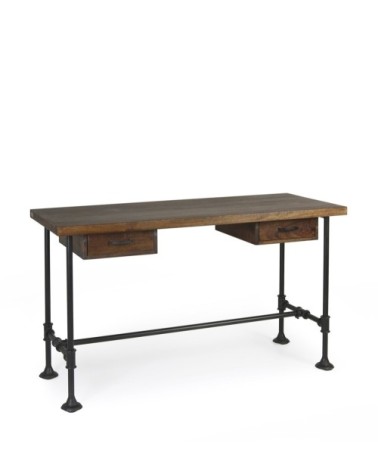 PIPA - Bureau en manguier et fer 135 x 55 x 78