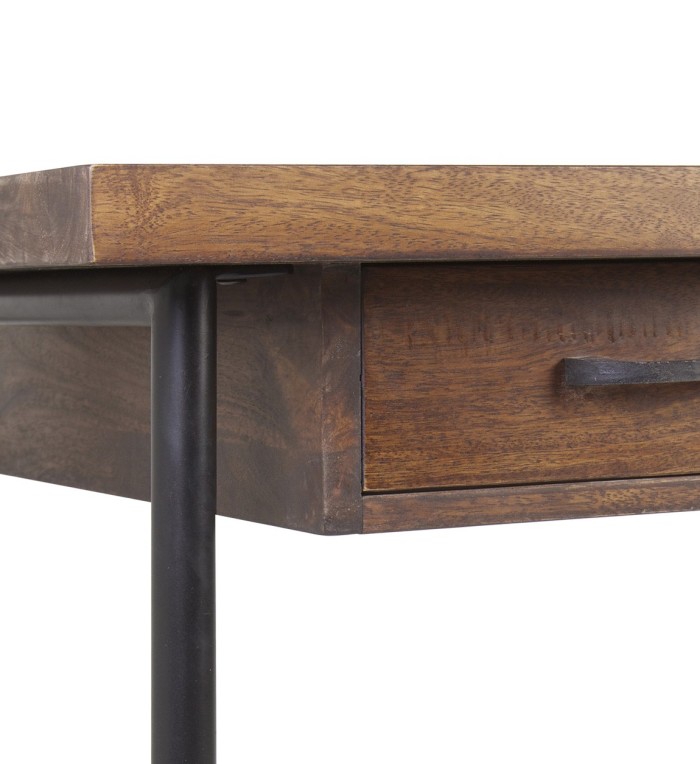 PIPA - Bureau en manguier et fer 135 x 55 x 78