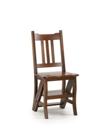 FLAMINGO - Mahogany ladder chair 45 x 38 x 90