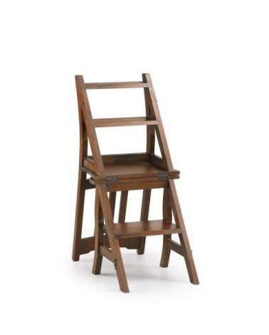 FLAMINGO - Mahogany ladder chair 45 x 38 x 90