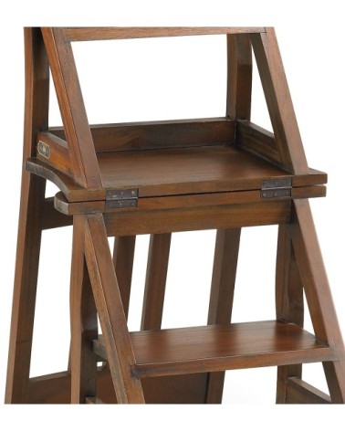 FLAMINGO - Mahogany ladder chair 45 x 38 x 90