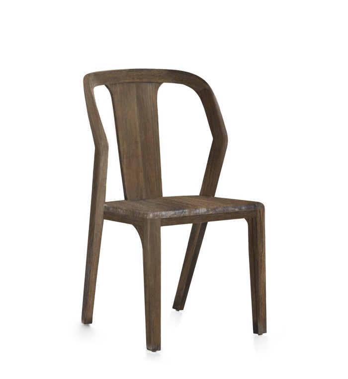 SINDORO - Chaise rustique en mindi 45 x 50 x 90