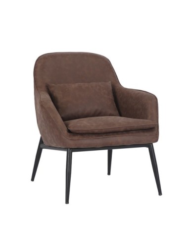 DETROIT - Fauteuil en fer et PU 73 x 80 x 83