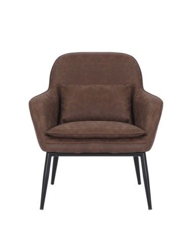 DETROIT - Iron and PU armchair 73 x 80 x 83