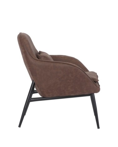 DETROIT - Fauteuil en fer et PU 73 x 80 x 83