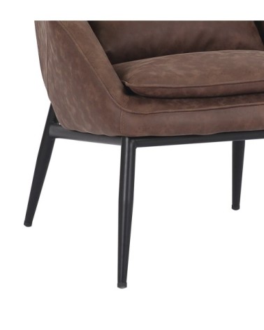 DETROIT - Fauteuil en fer et PU 73 x 80 x 83