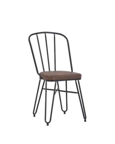 DETROIT - Iron and PU chair 55 x 45 x 86