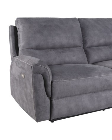 BASIL - Canapé électrique inclinable 100% polyester 208 x 93-120 x 100