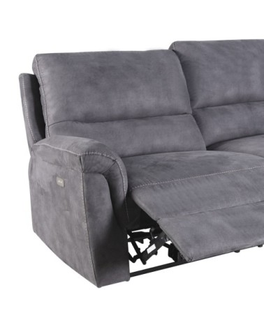 BASIL - Canapé électrique inclinable 100% polyester 208 x 93-120 x 100