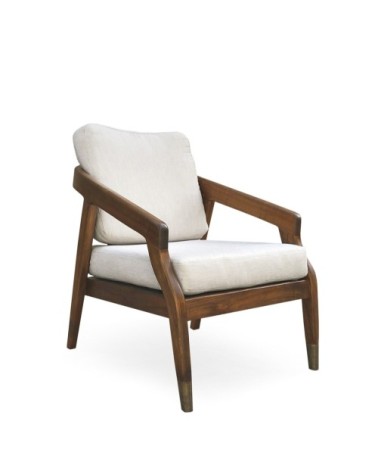 Fauteuil en mindi avec coussin déhoussable 68 x 77 x 92