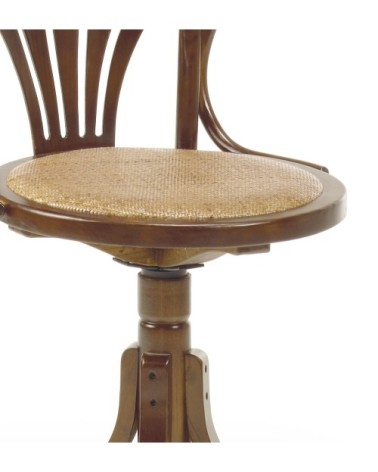 STAR - Oak and rattan chair 62 x 52 x 78