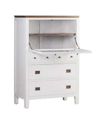 EVEREST - Commode en mindi avec porte abattante 90 x 45 x 135