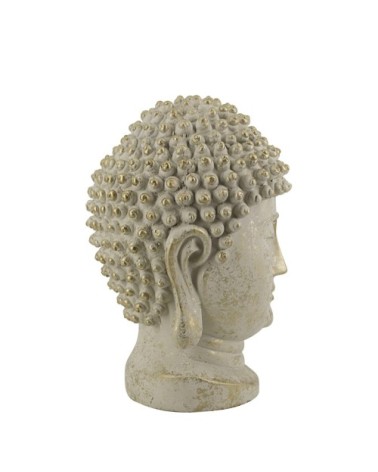 FIGUR GIPS BUDDHA KOPF GOLDFARBE 35 x 30 x 50