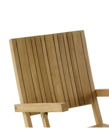 GARDEN - Folding teak garden armchair 55 x 50 x 90