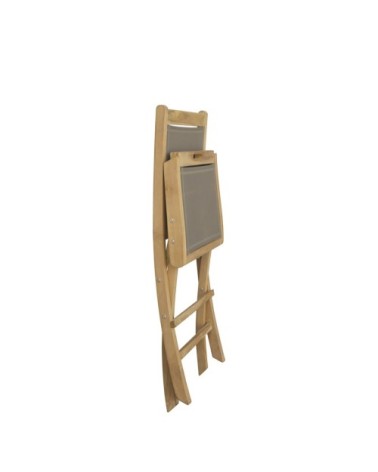 GARDEN - Folding teak garden chair 45 x 60 x 90