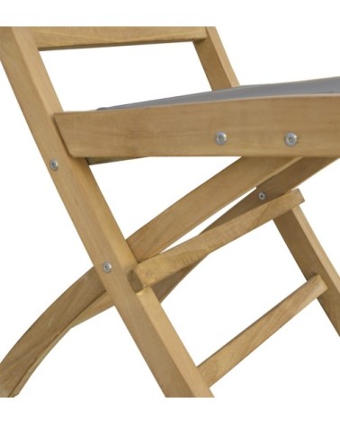 GARDEN - Folding teak garden chair 45 x 60 x 90