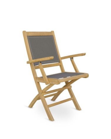 JARDIN - Fauteuil de jardin pliable en teck 55 x 60 x 90