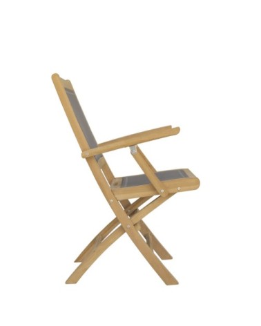 JARDIN - Fauteuil de jardin pliable en teck 55 x 60 x 90