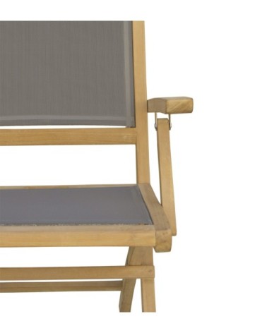 JARDIN - Fauteuil de jardin pliable en teck 55 x 60 x 90