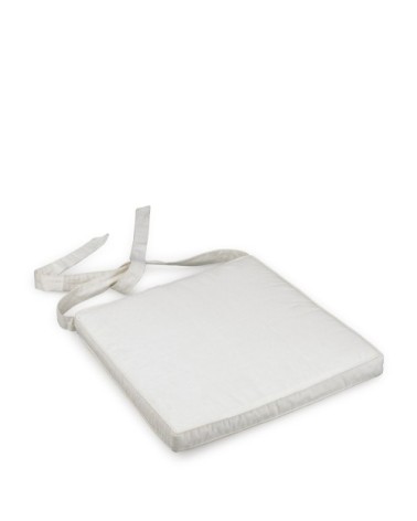 Coussin tissu couleur blanc 45 x 42 x 6