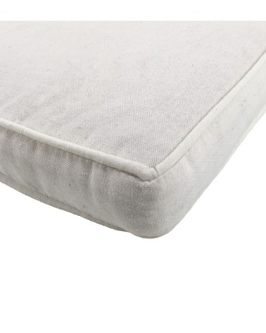 Coussin tissu couleur blanc 45 x 42 x 6