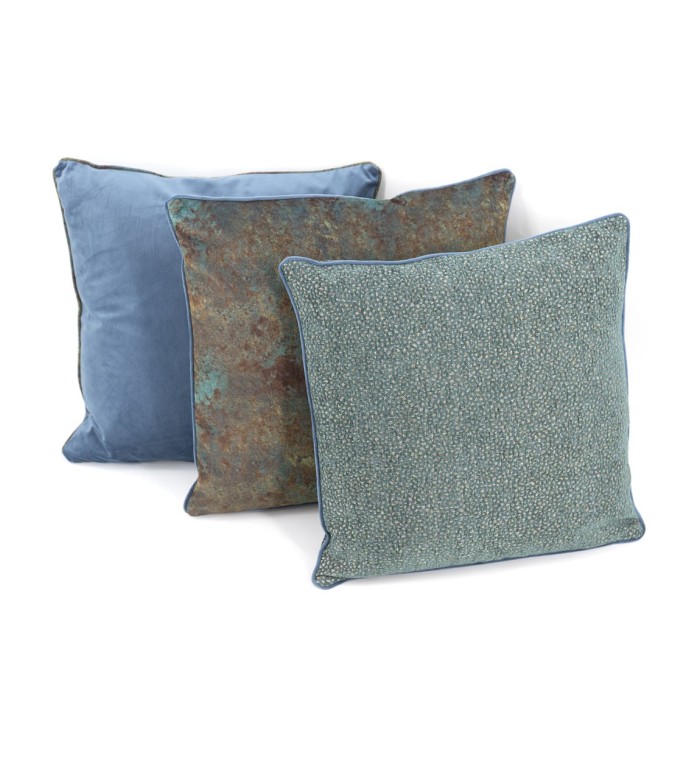 OSCAR - Blue colour polyester cushion 45 x 45