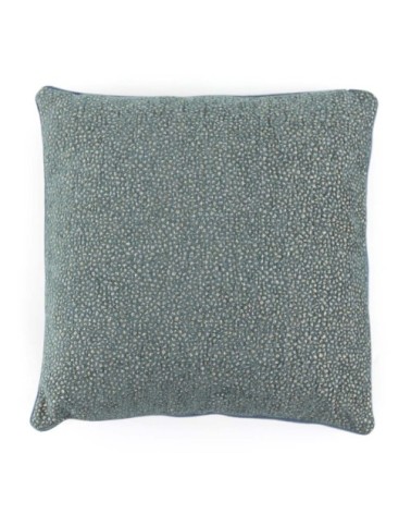 OSCAR - Coussin en polyester couleur bleu avec texture 45 x 45