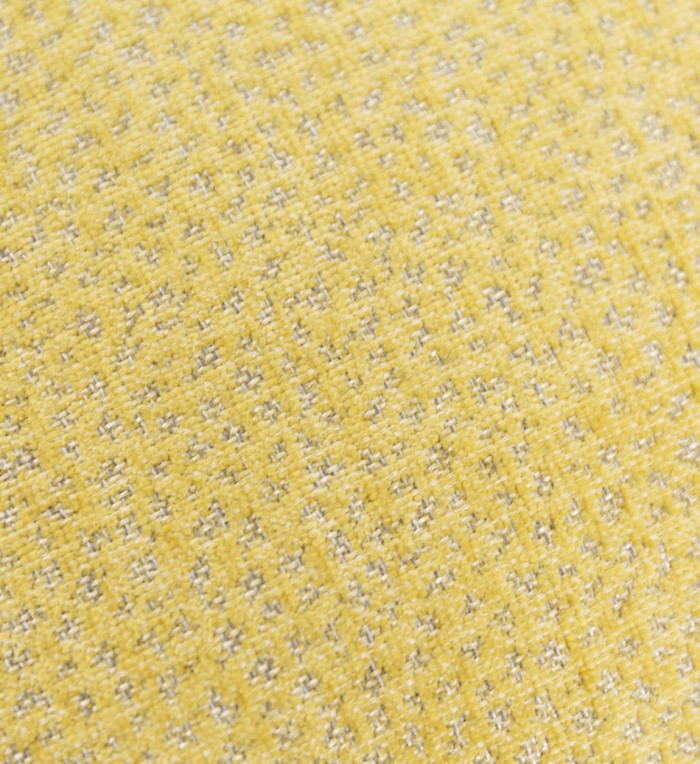 OSCAR - Yellow colour polyester cushion with texture 45 x 45