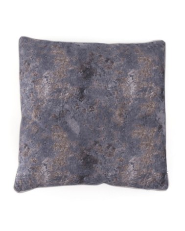 OSCAR - Grey colour polyester cushion with texture 45 x 45