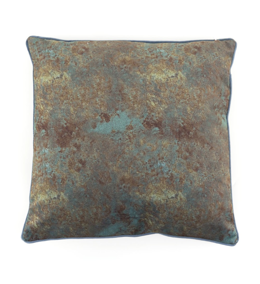 OSCAR - Two-tone blue polyester cushion 45 x 45