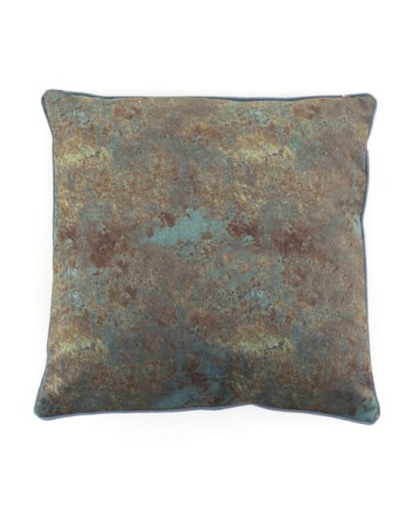 OSCAR - Two-tone blue polyester cushion 45 x 45